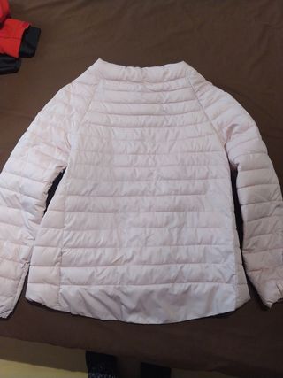 Plumífero rosa talla S