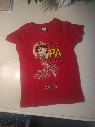 camiseta roja niña