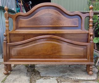 CAMA CASTAÑO MADERA MACIZA 135cm