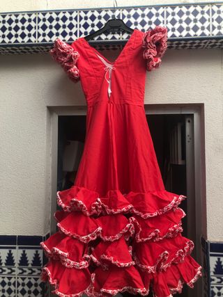 Traje de flamenca rojo 
