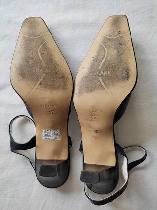 Zapatos de piel azul marino