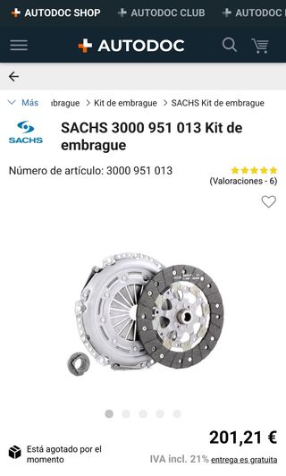 Embrague 1.6 hdi