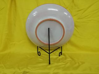 Plato decorativo esmaltado c/ soporte forja