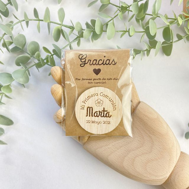 Imán de madera personalizado - COMUNIÓN