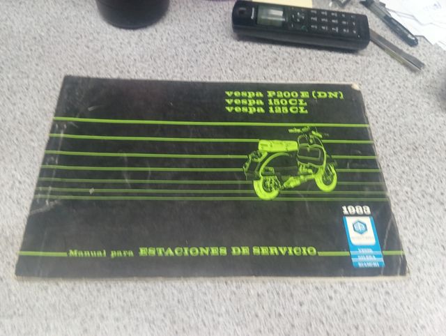 Manual para estaciones de servicio para Vespa.