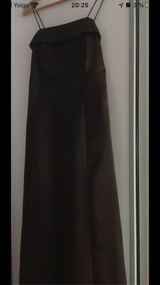 Vestido fiesta largo Talla 38-40 color vino