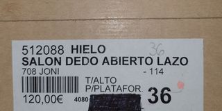 Zapatos novia piel. Blanco perlado. Precio 120€