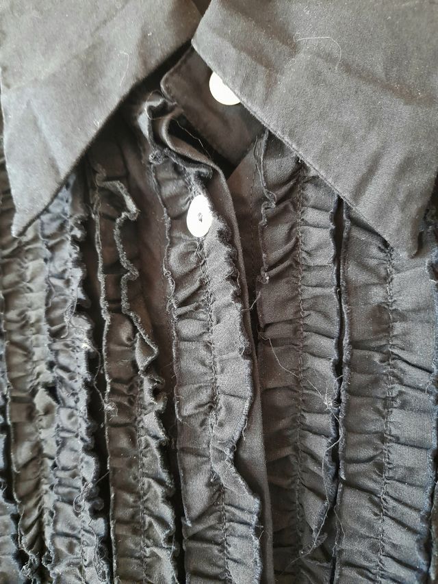 camicia nera in cotone