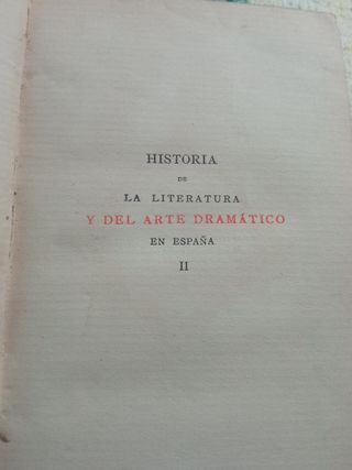 Hª de literatura y arte dramático en España 1886