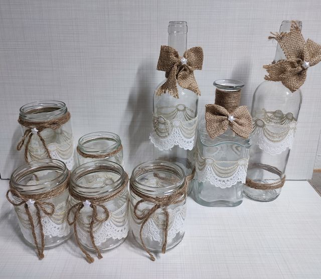 botellas tarros decorativos