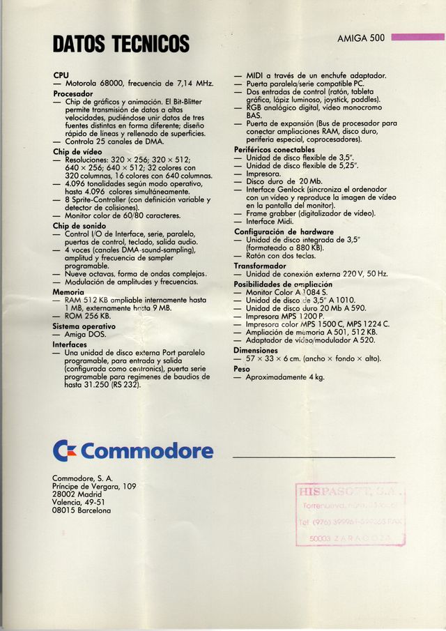 Amiga 500 con todos sus accesorios.