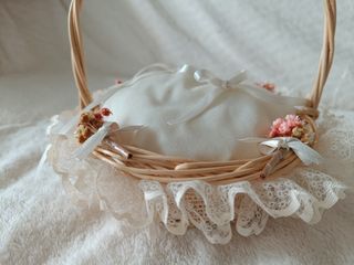 CESTA REGALOS Y ANILLOS BODA