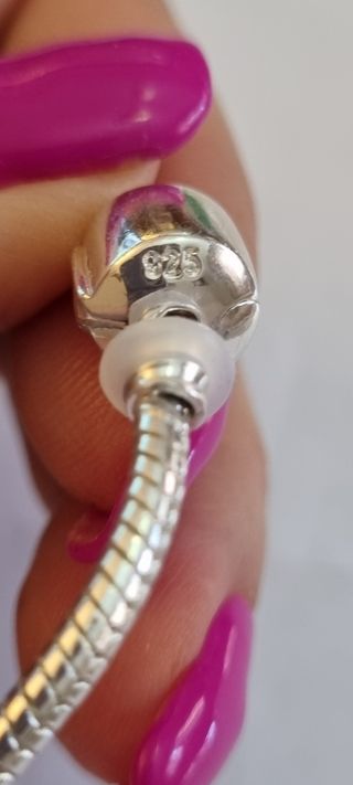 Oferta, pulsera,abalorios chapada en plata ley 925