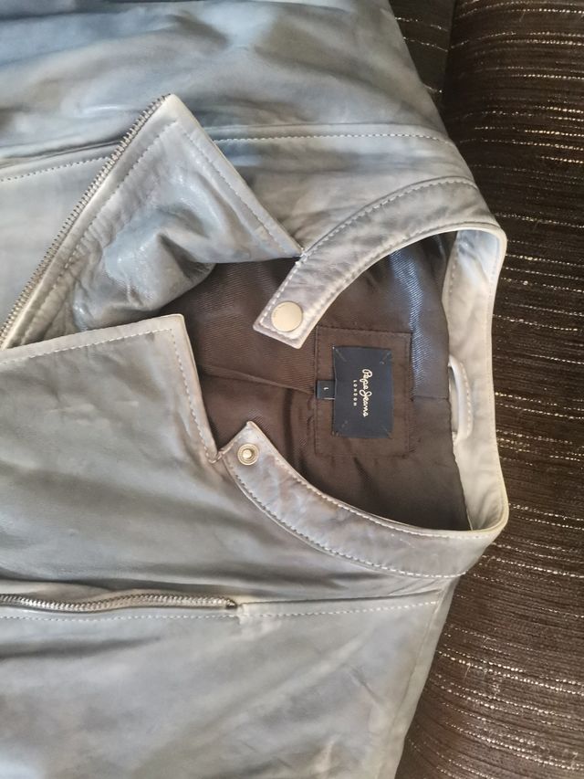 cazadoza piel pepe jeans tala L