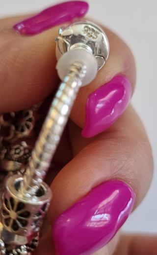 Oferta Pulsera de abalorios chapada plata ley  925