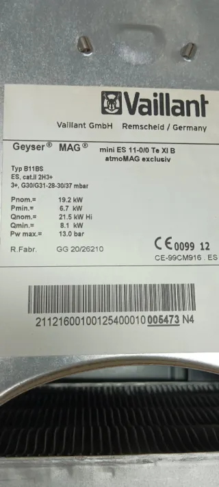 Calentador Vaillant