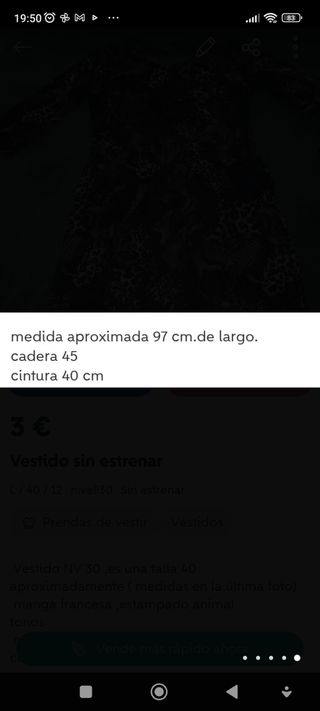 Vestido sin estrenar