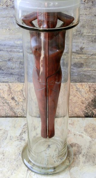 CASCANUECES ERÓTICO MADERA TALLADA ESCULTURA RARO