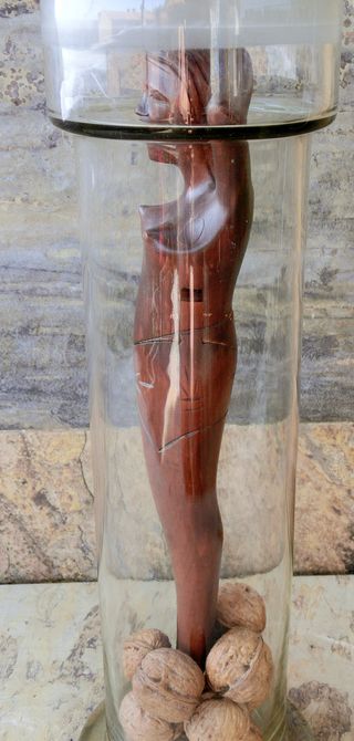 CASCANUECES ERÓTICO MADERA TALLADA ESCULTURA RARO