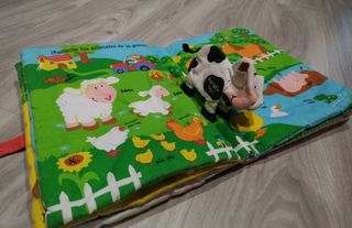 2 libros blanditos de tela para bebé