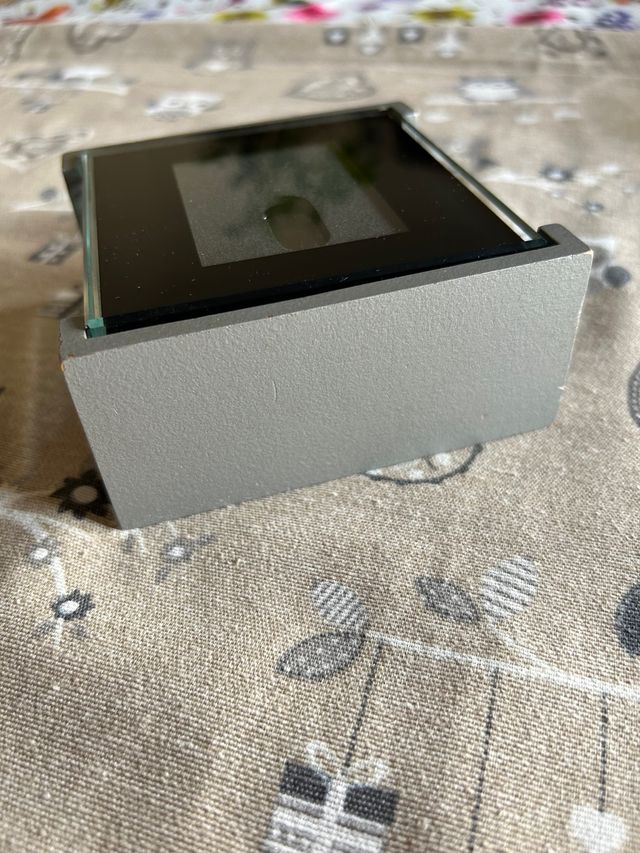 N.4 sottobicchieri quadrati vetro temperato velcro