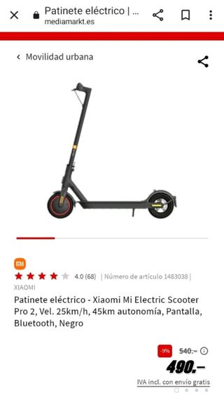 PATINETE Eléctrico XIAOMI PRO 2,
