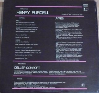 Henry Purcell –Ayres Avec Flutes, Gambe & Clavecin