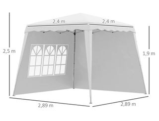 Carpa plegable 2 laterales blanca NUEVA