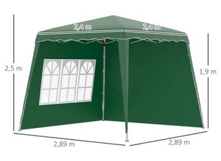 Carpa plegable verde con 2 laterales NUEVA