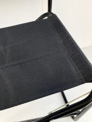 Silla director plegable con apoyabrazos de madera
