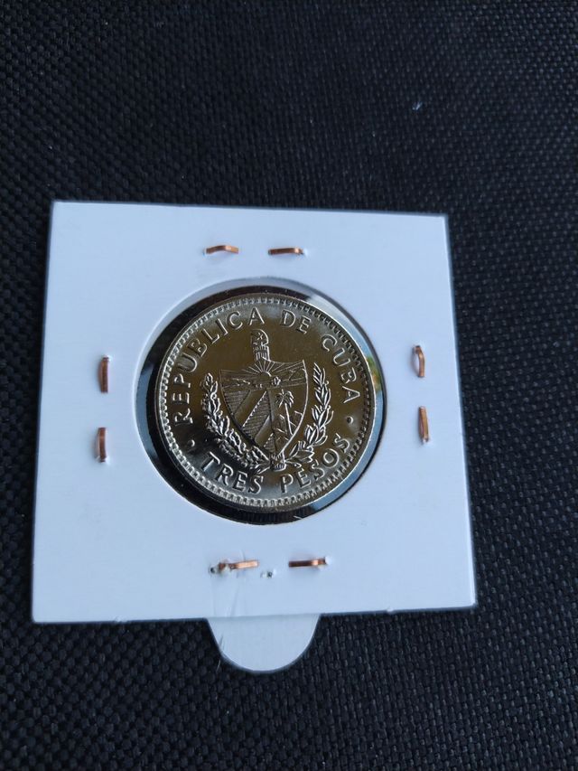 Moneda de Cuba 3 Pesos Che Guevara Año 2002