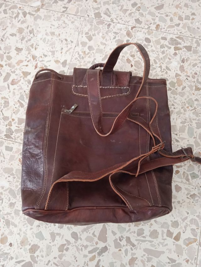 Mochila de cuero
