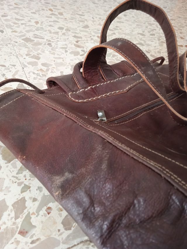 Mochila de cuero