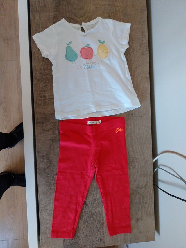 Conjunto leggins y camiseta. 2 años. Sfera
