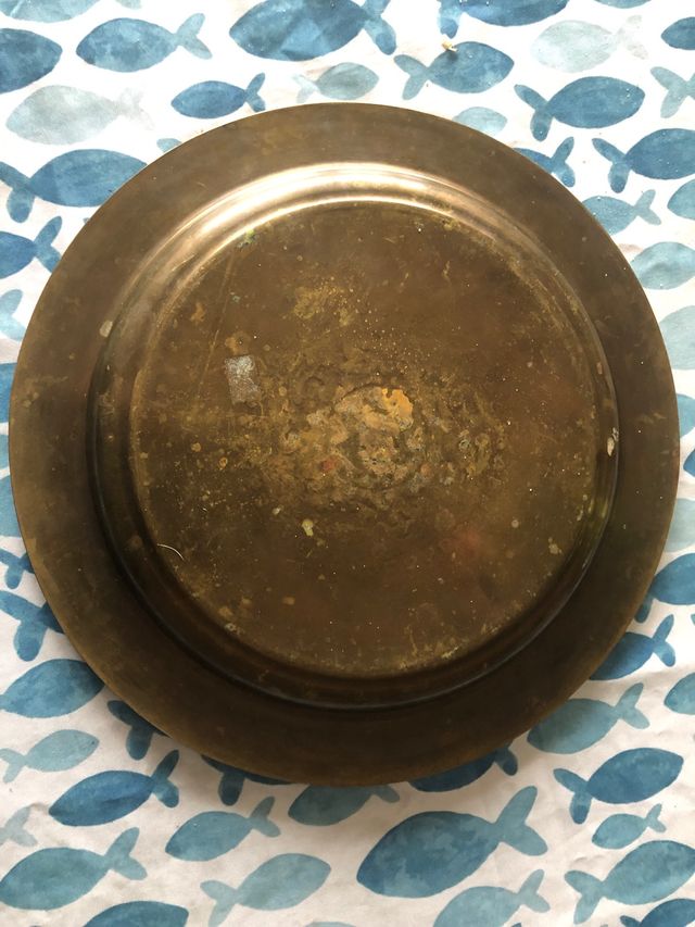 Piatto Metallico Bicolore Vintage