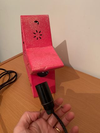 Lampada da tavolo a forma di stella glitterata