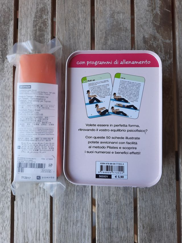 Set banda elastica da fitness e box pilates