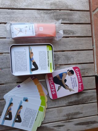 Set banda elastica da fitness e box pilates