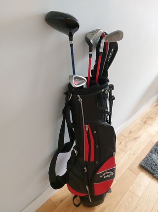 Bolsa y palos de golf niño
