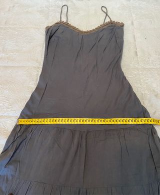 Vestido tirantes gris Zara Basic Nuevo