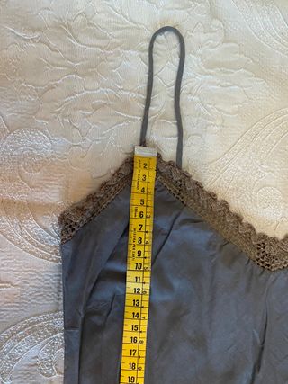 Vestido tirantes gris Zara Basic Nuevo