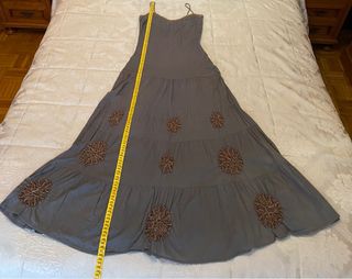 Vestido tirantes gris Zara Basic Nuevo