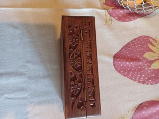 scatola legno intarsiata