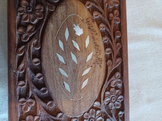 scatola legno intarsiata