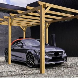 Cochera de Madera 5x3 con Postes 9,5x9,5cm