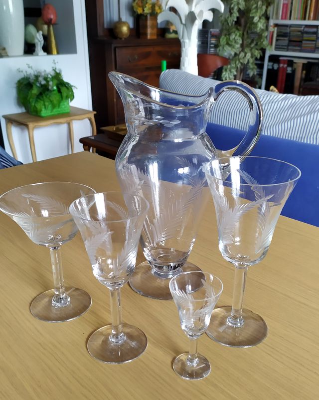 Cristalería 45 piezas vintage