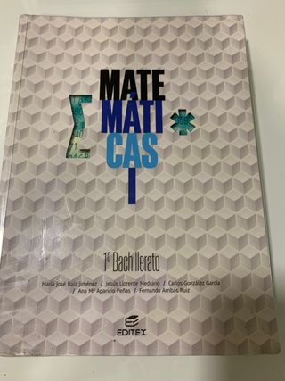 Libro de matemáticas de 1 bachillerato