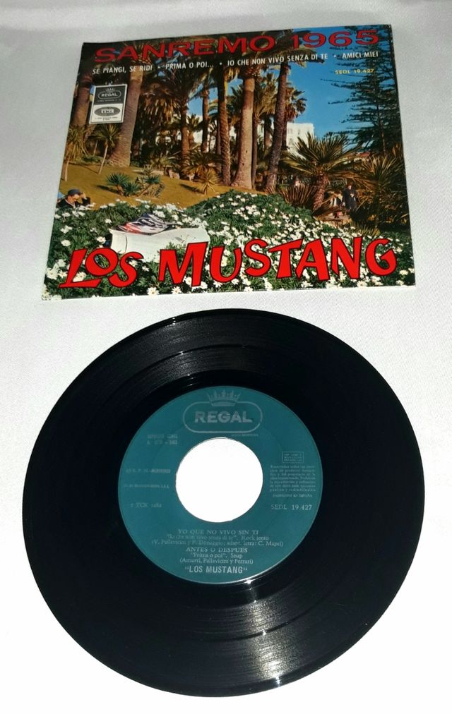 LOTE 4 SINGLES GUATEQUE LOS MUSTANG DISCOS VINILO