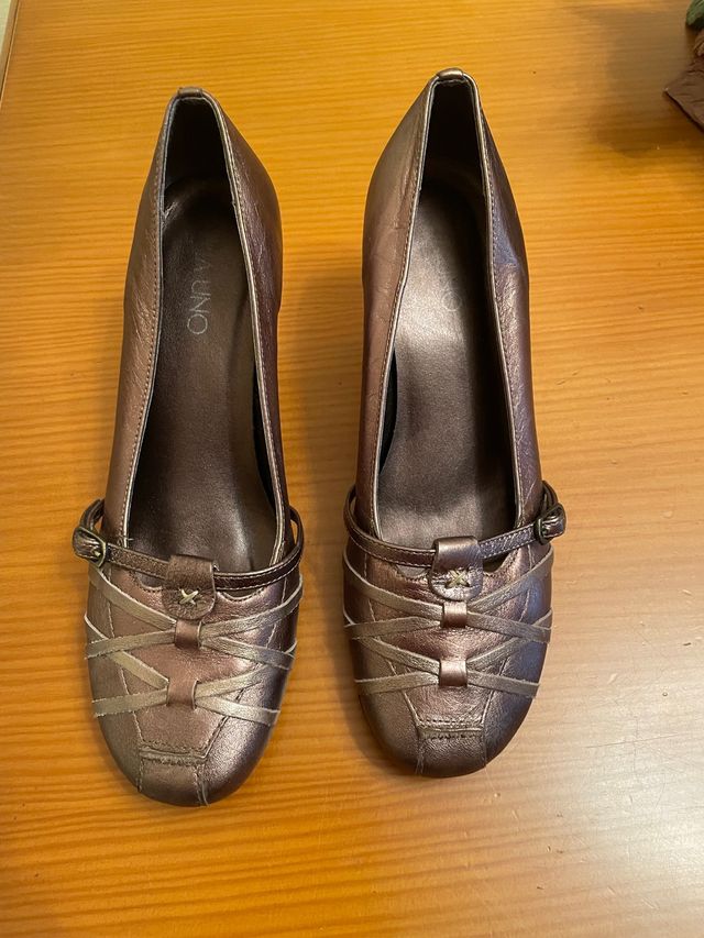 Zapatos tacón marrones T. 38