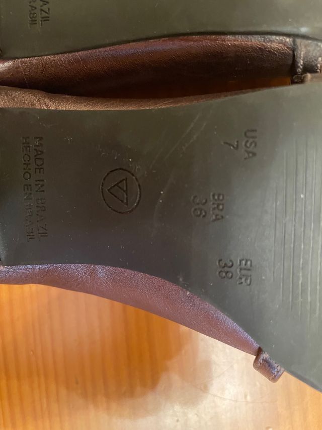 Zapatos tacón marrones T. 38